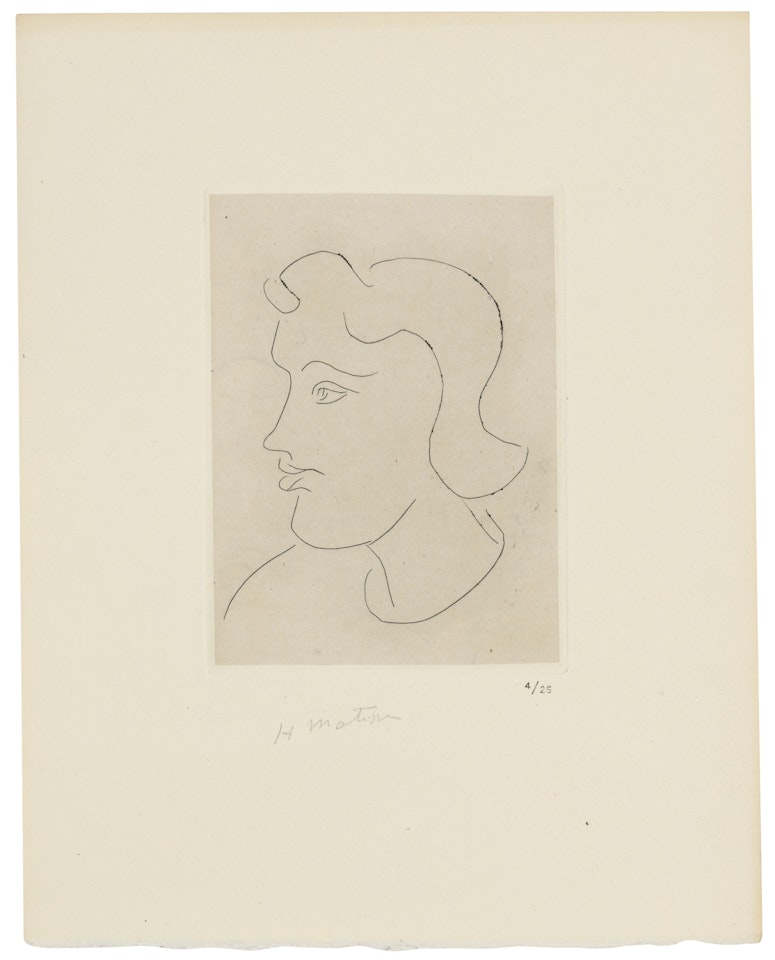 Profil de jeune femme by Henri Matisse