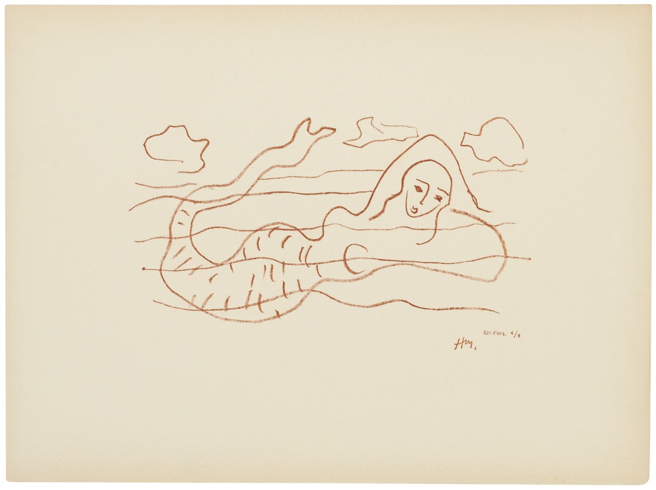 One plate, from: Sirenes by Henri Matisse