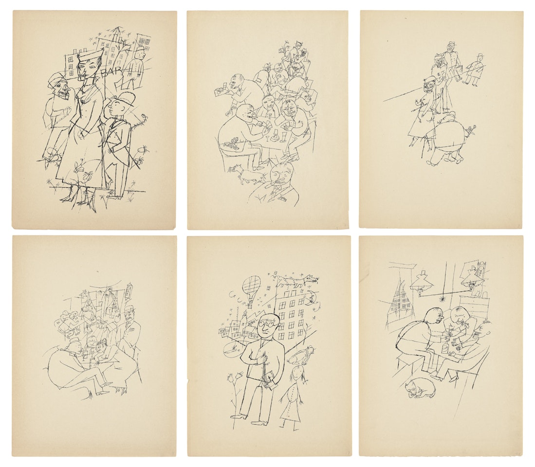 19 Plates from: Kleine Grosz Mappe by George Grosz