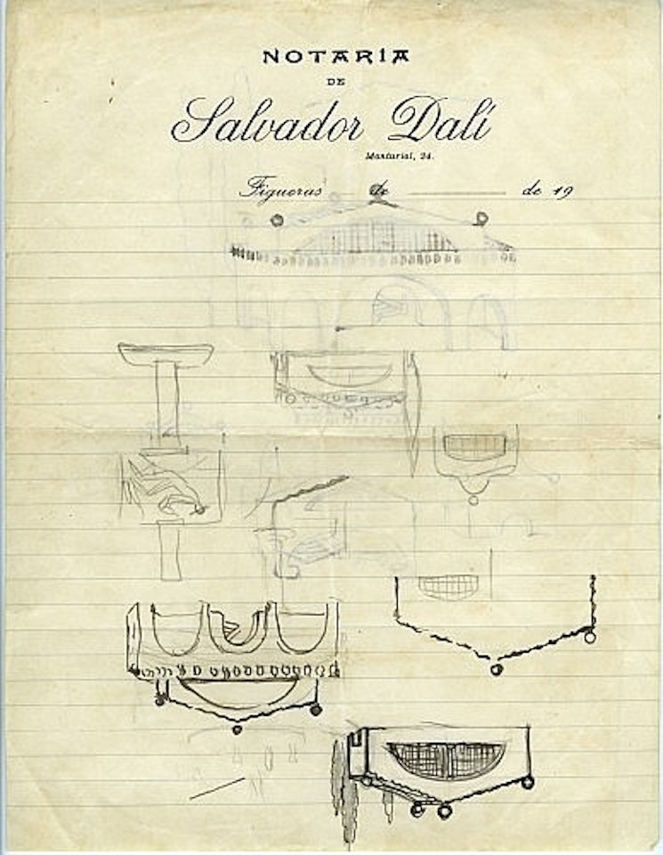 Maison à Cadaques; croquis d'architecture by Salvador Dali