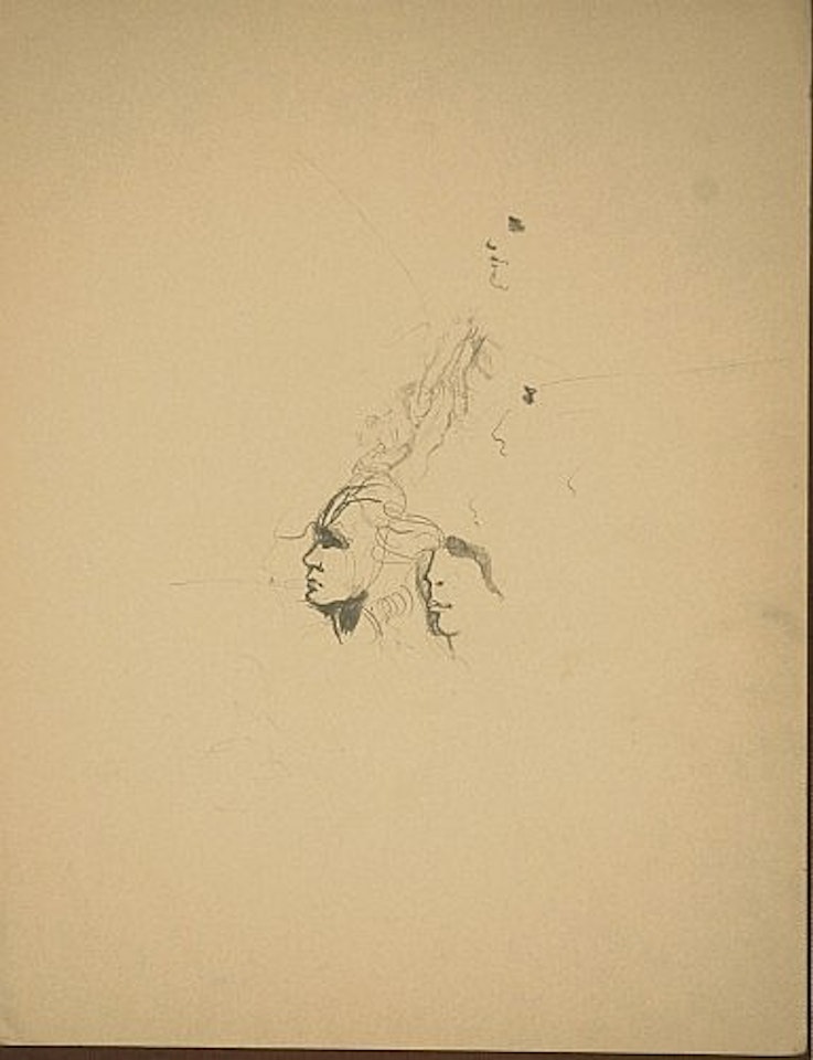 Étude de visages et mains by Salvador Dali