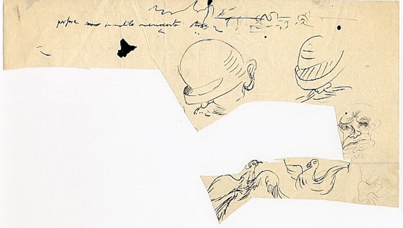 Bureaucrate moyen avec tiroirs et oiseaux by Salvador Dali