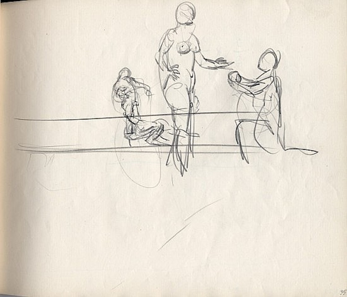 Étude de personnage; scène érotique by Salvador Dali
