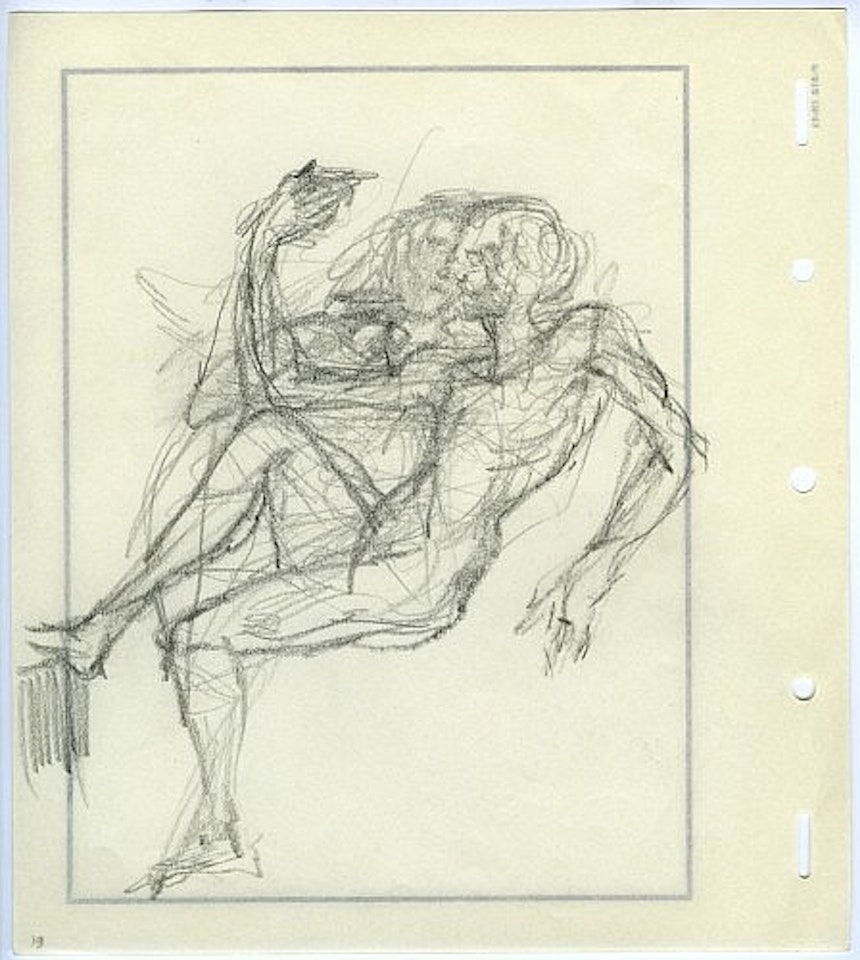 Étude de couple assis by Salvador Dali