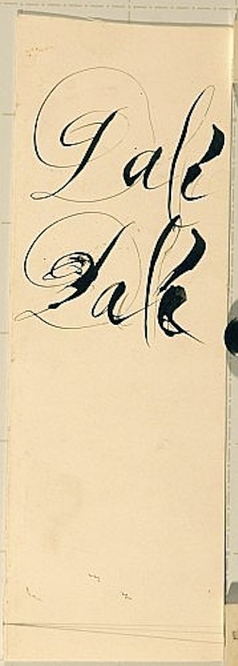 Deux signatures autographes 'DALI'; trois signatures autographes 'DALI', et un début de signature 'DA' by Salvador Dali