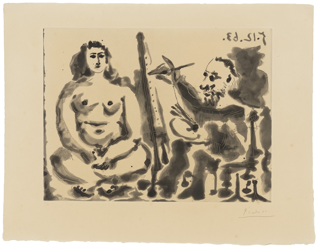 Peintre et modèle IV by Pablo Picasso