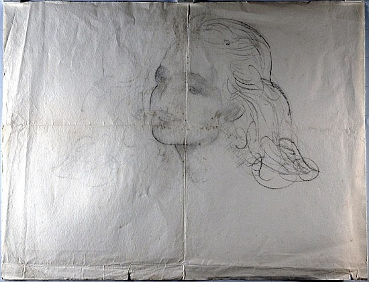 Étude d'un visage de femme by Salvador Dali