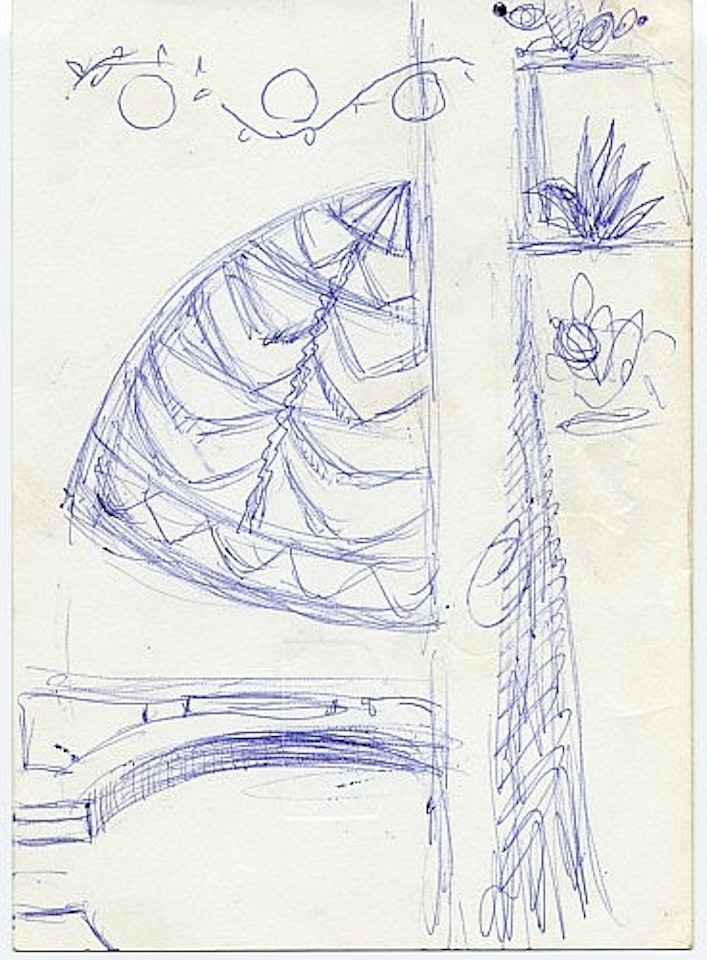 Étude de décoration et claustra pour le château de Gala à Pubol by Salvador Dali