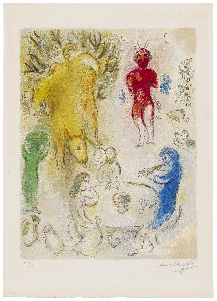 Banquet de Pan, from: Daphnis et Chloé by Marc Chagall
