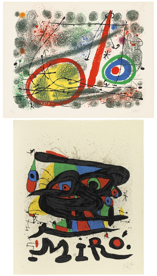 One plate from: Cantones by Joan Miró