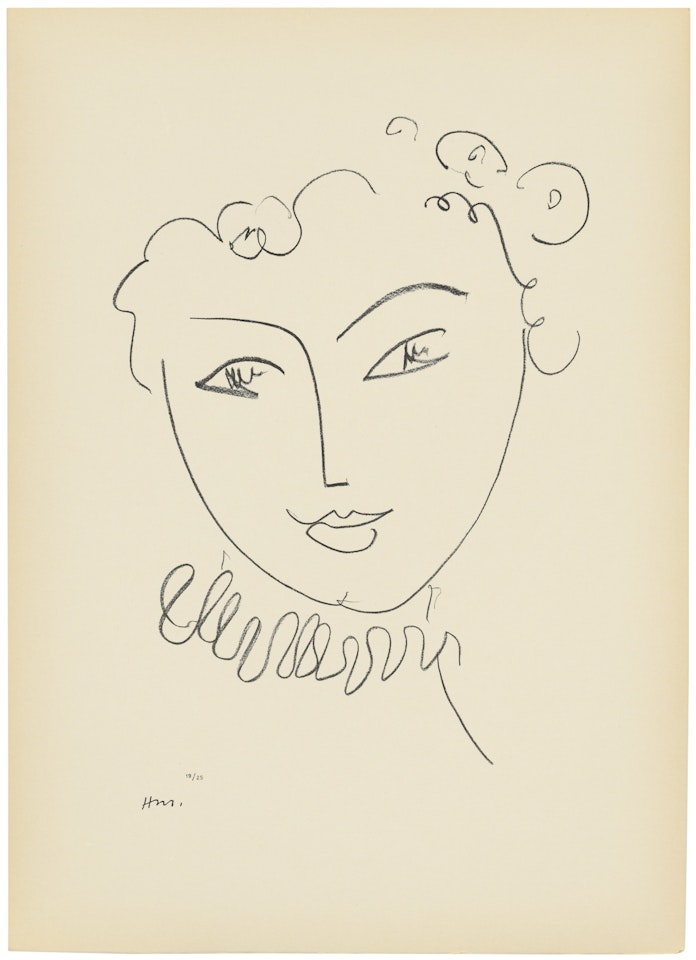 One plate from: La Pompadour by Henri Matisse