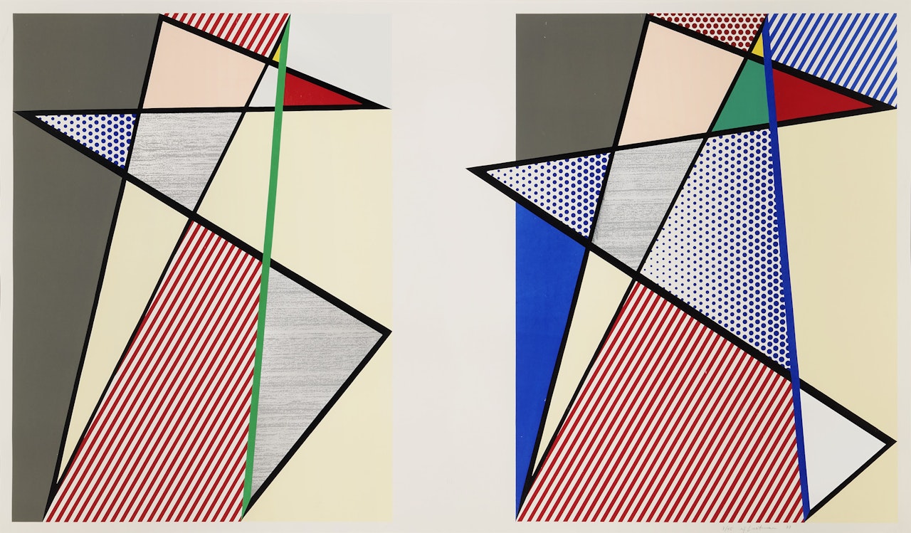 Imperfect Diptych, 57 7/8 " x 93 3/4", from: Imperfect Series by Roy Lichtenstein