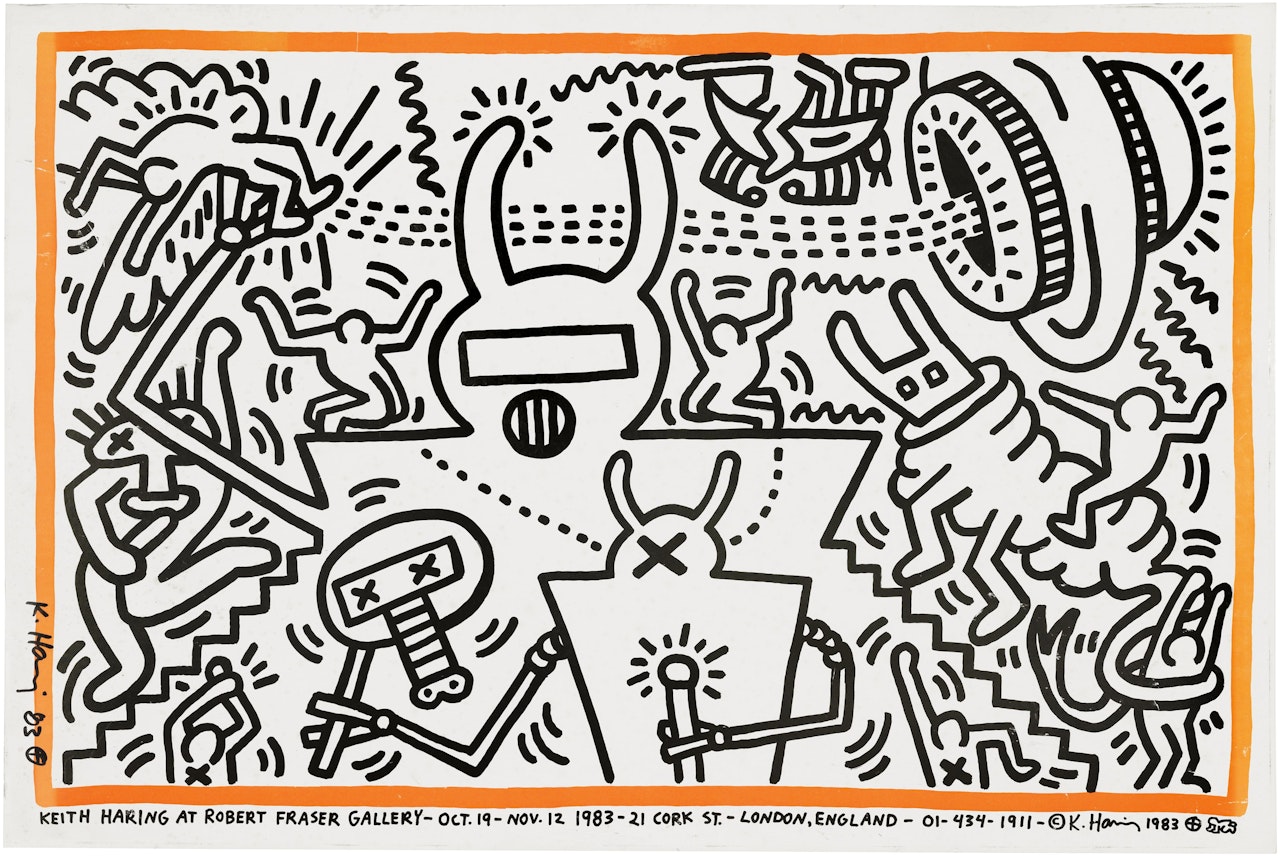Keith Haring at Robert Fraser Gallery Oct. 19th - 12th Nov.1981 by Keith Haring