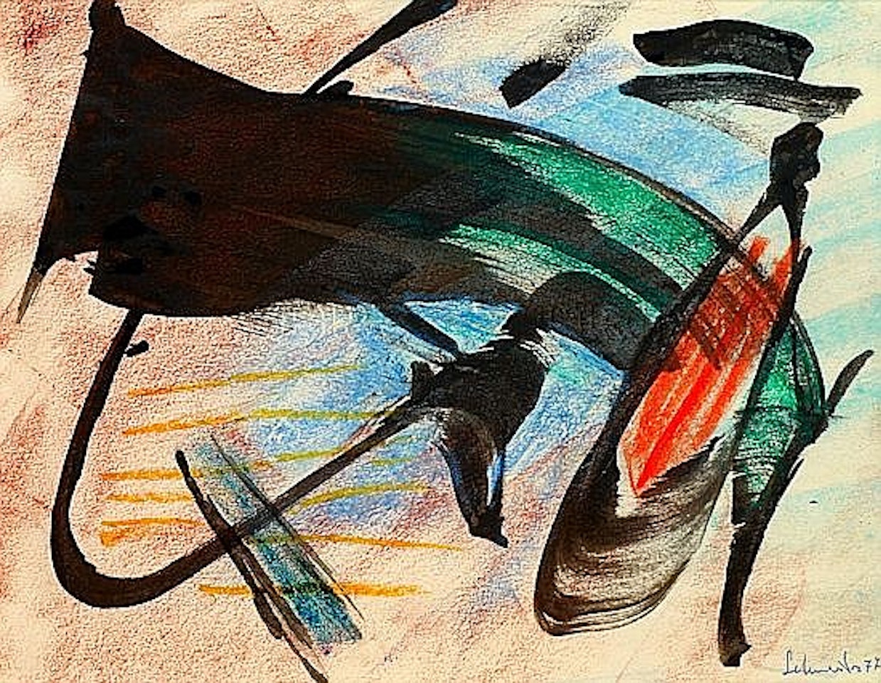 Composition abstraite by Gerard Schneider