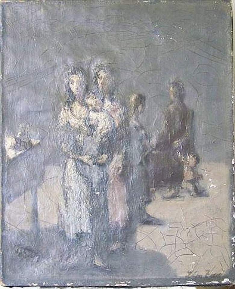 Famille dans un intérieur by Léon Zack