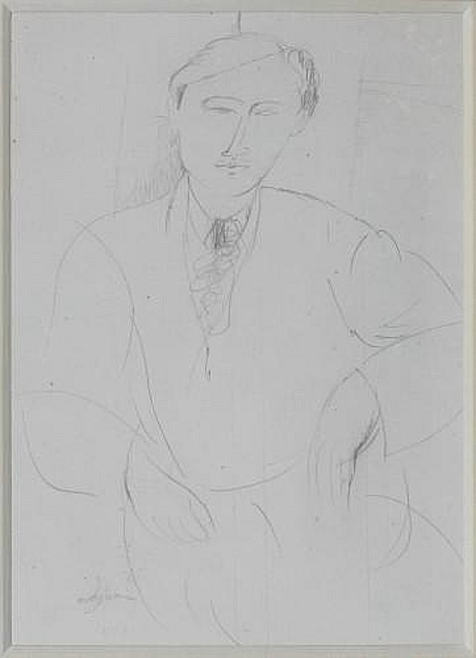 Portrait de Jacques Lipchitz by Amedeo Modigliani