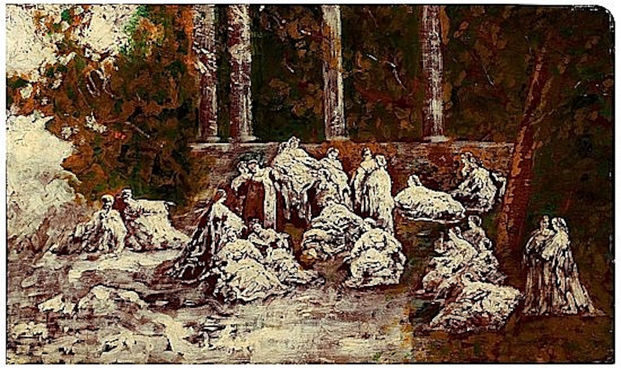 Rendez-vous des elegantes by Adolphe Monticelli