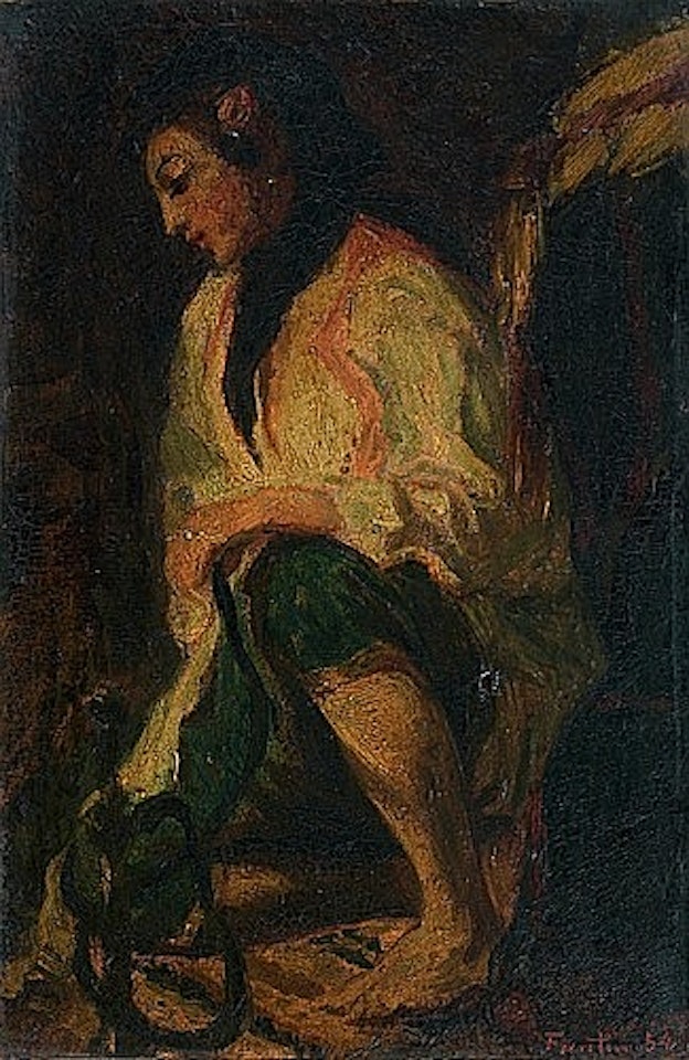 Femme au narguile by Henri Fantin-Latour