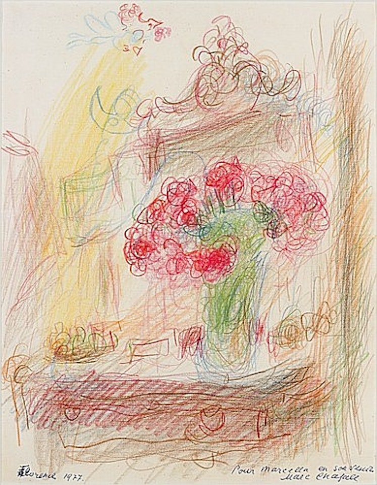 Miroir au bouquet by Marc Chagall