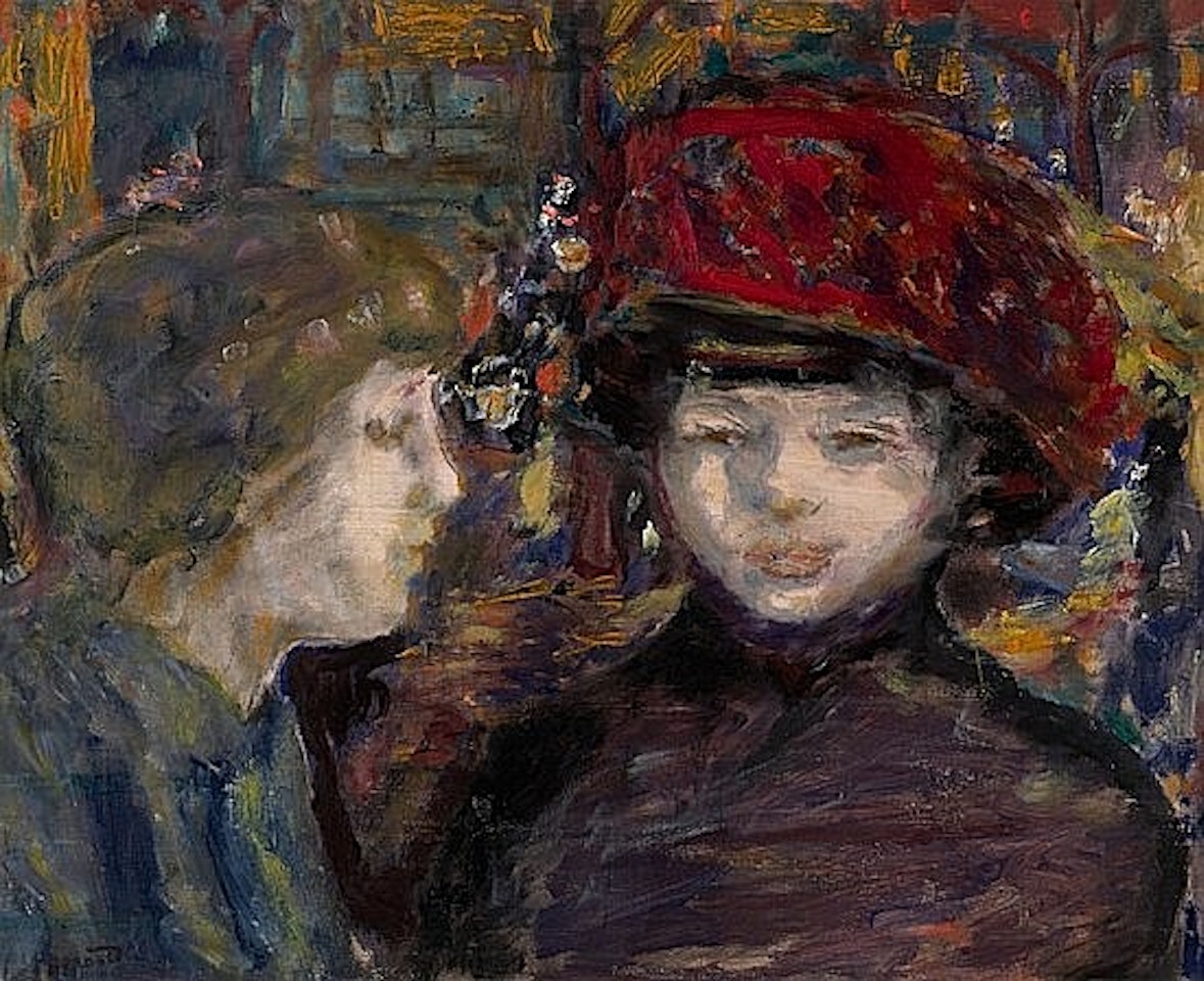 Dans la rue, deux figures by Pierre Bonnard