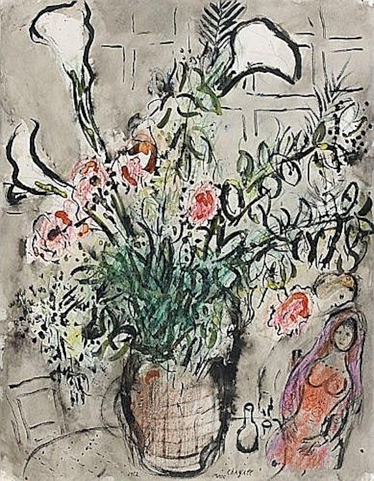 Bouquet d'arums by Marc Chagall