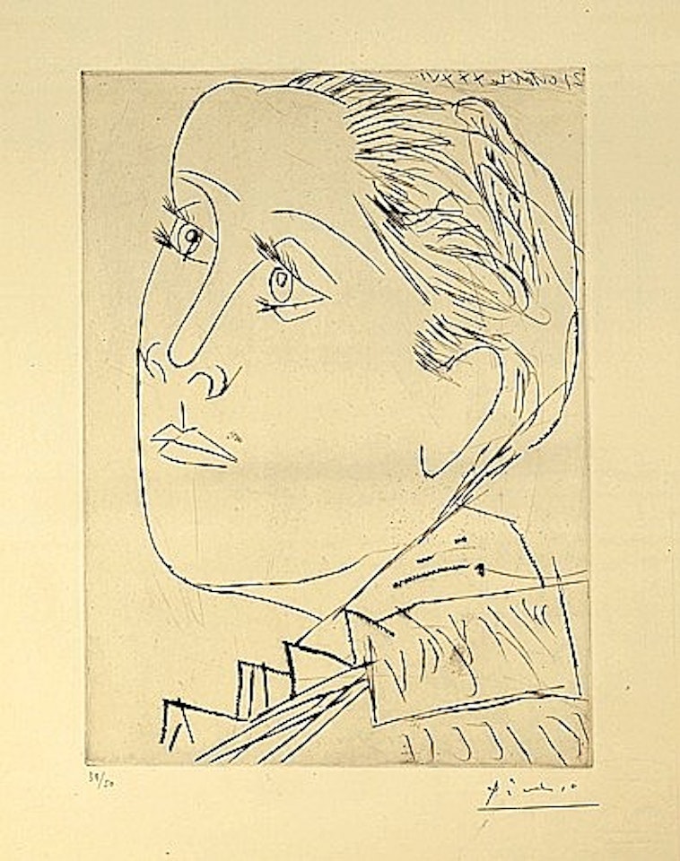 PORTRAIT DE DORA MAAR AU CHIGNON I by Pablo Picasso