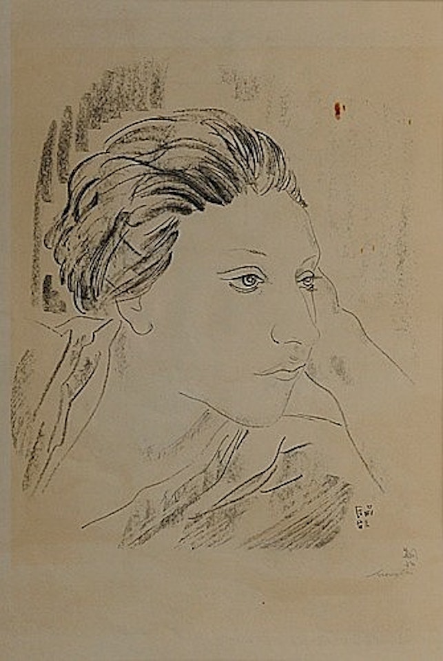 PORTRAIT DE JEUNE FEMME by Leonard Tsuguharu Foujita