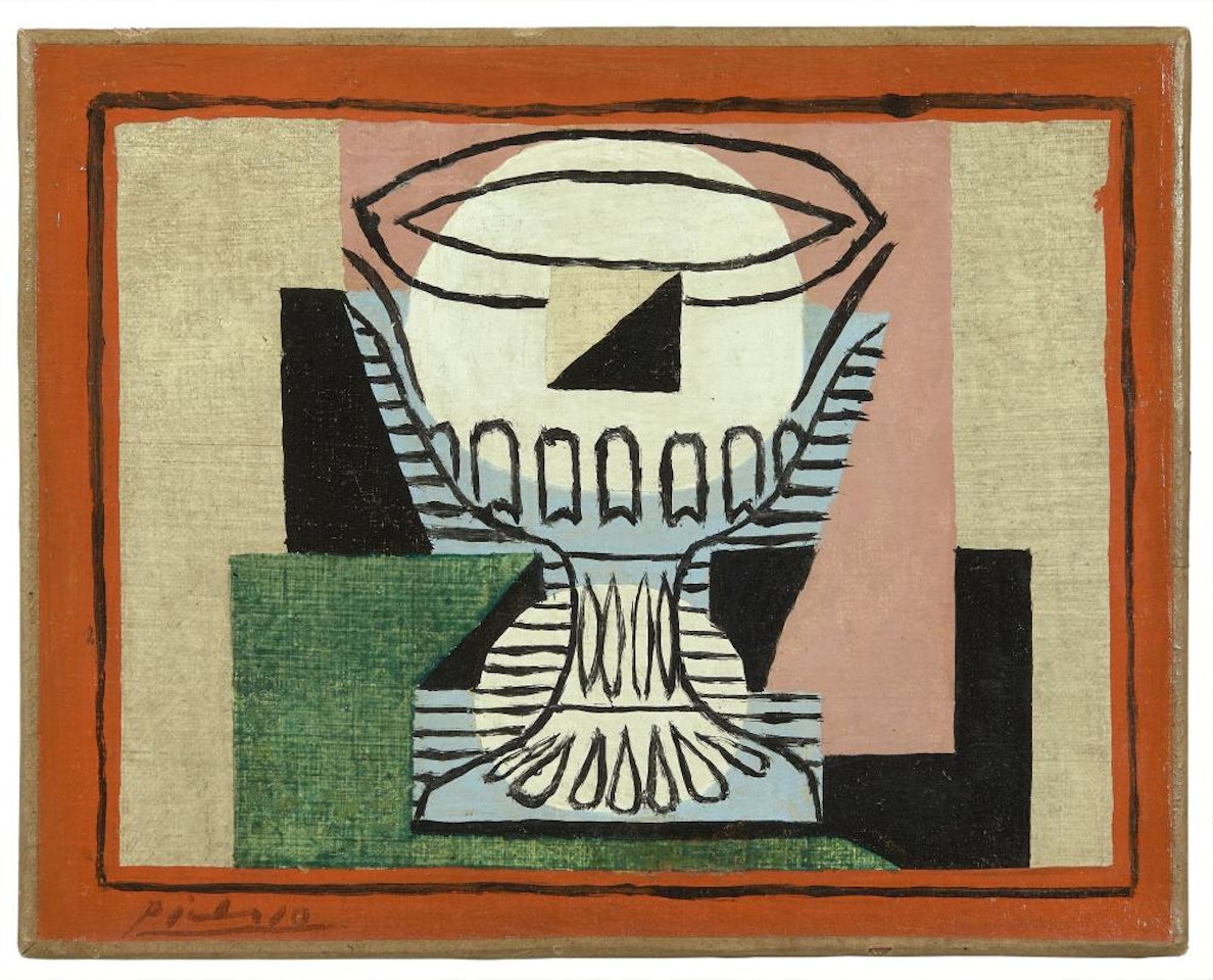 Le verre taillé sur fond rose by Pablo Picasso