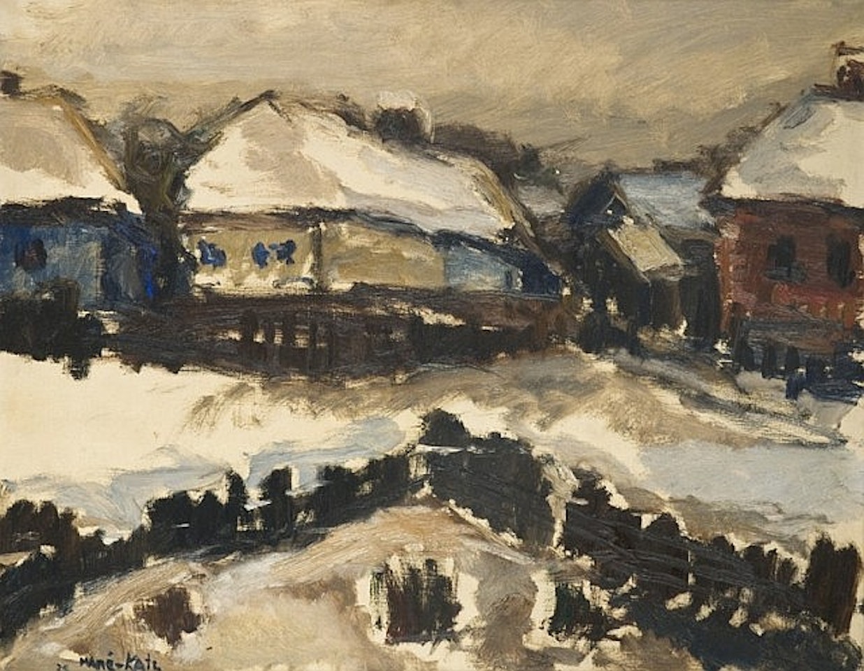 Village de Ukraine by Emmanuel Mané-Katz
