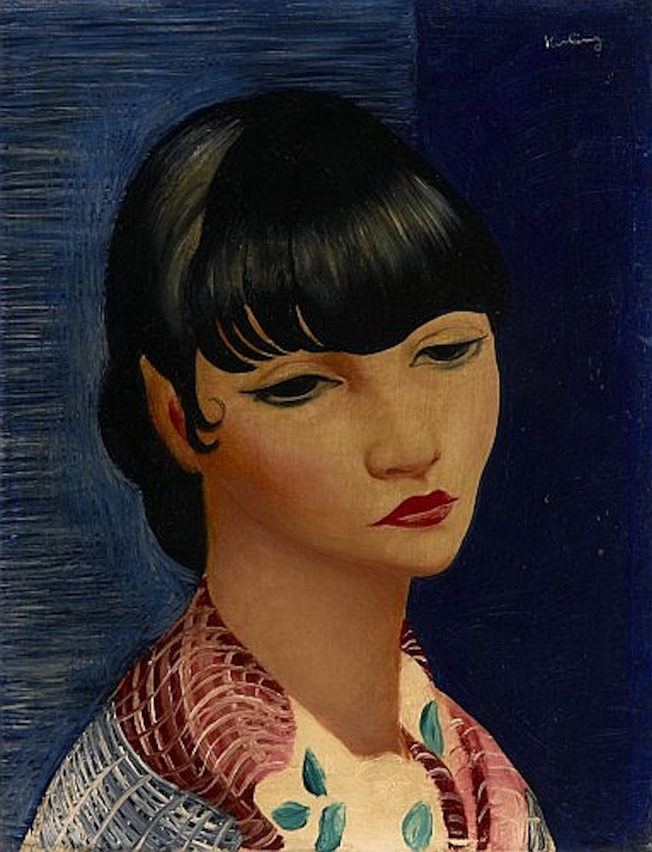 Portrait d'une brune by Moïse Kisling
