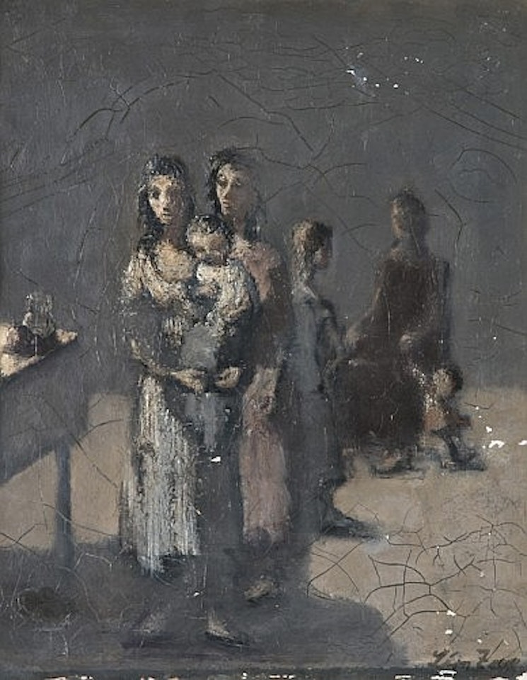 Famille dans un intérieur by Léon Zack