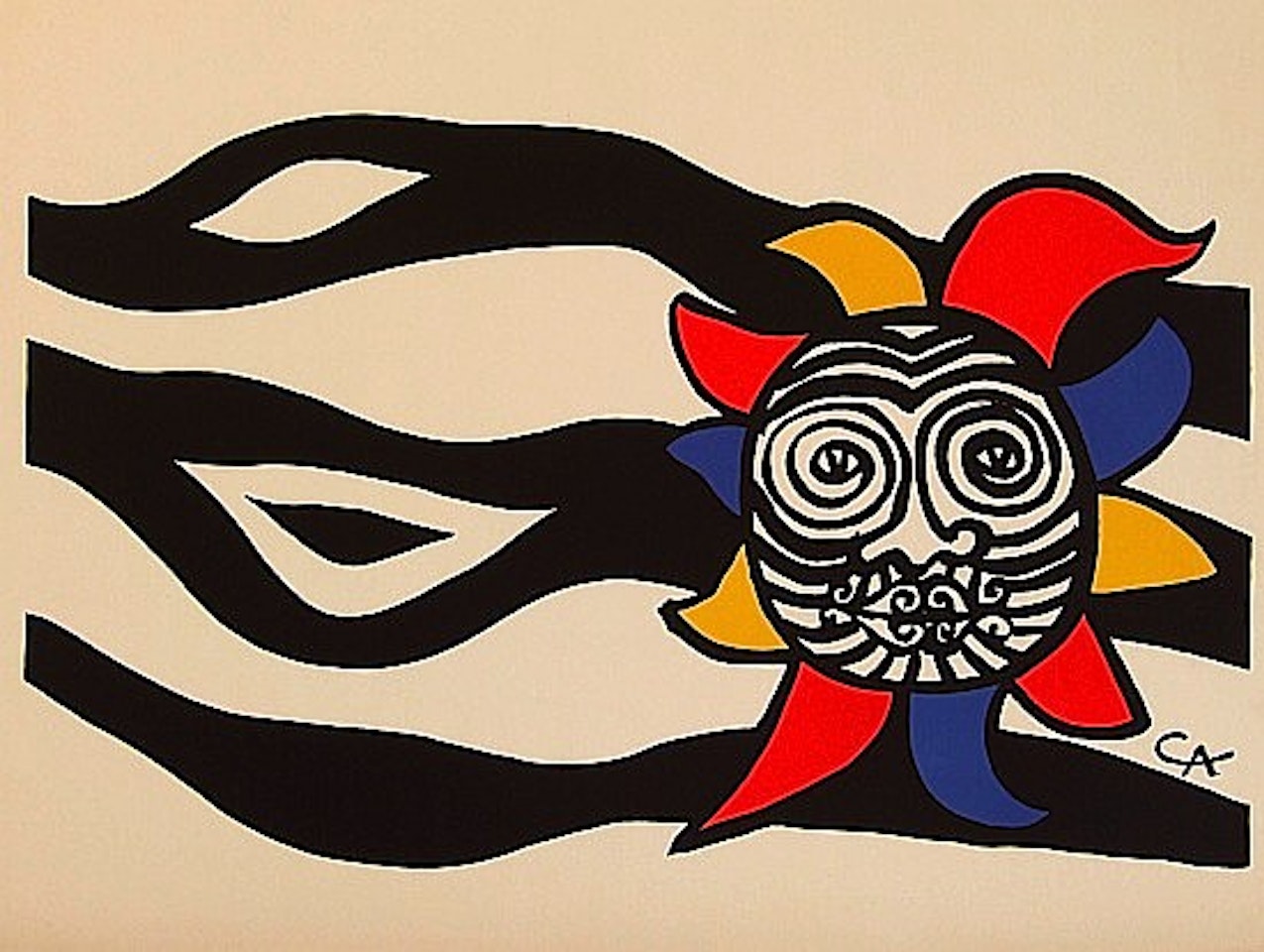 FACE AND SUN by Alexander Calder