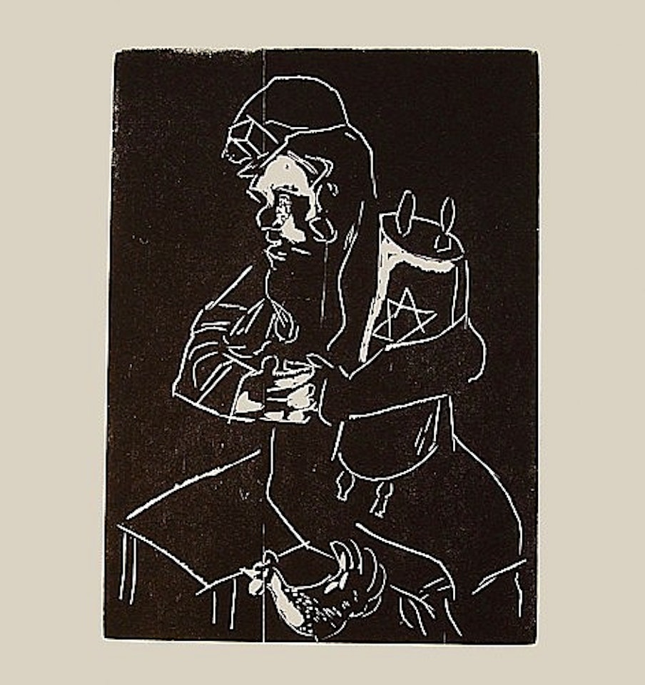 SET OF 6 WOODEN GRAVES by Marc Chagall