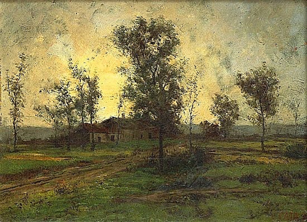 Paysage a la ferme by Cherubino Pata