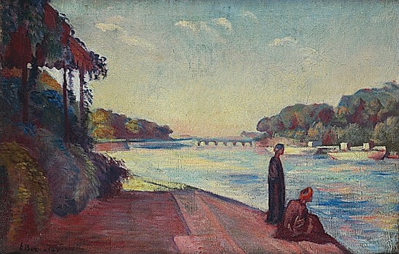 LE NIL PRES D'UN BARRAGE by Emile Bernard