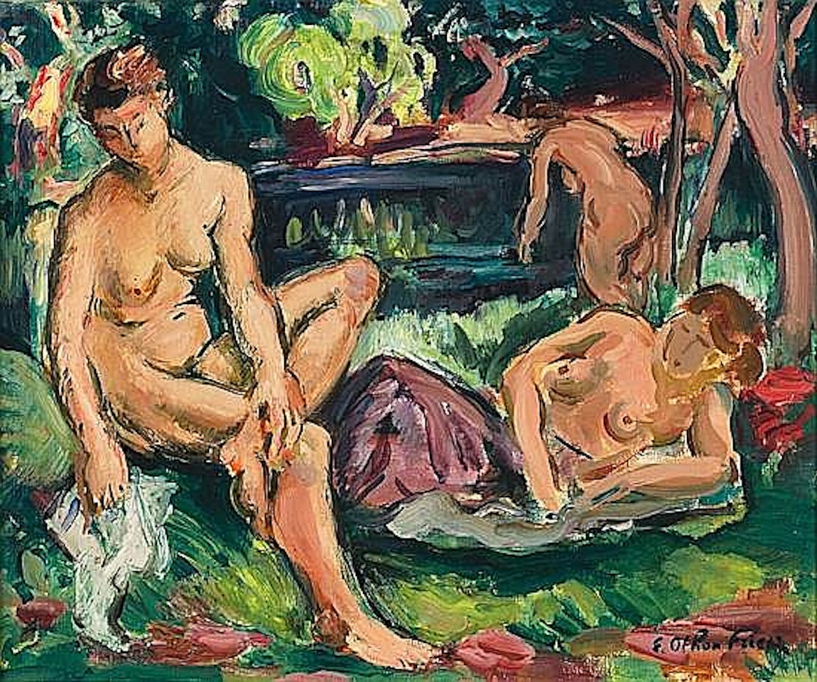 COMPOSITION, NUS A LA RIVIERE by Othon Friesz