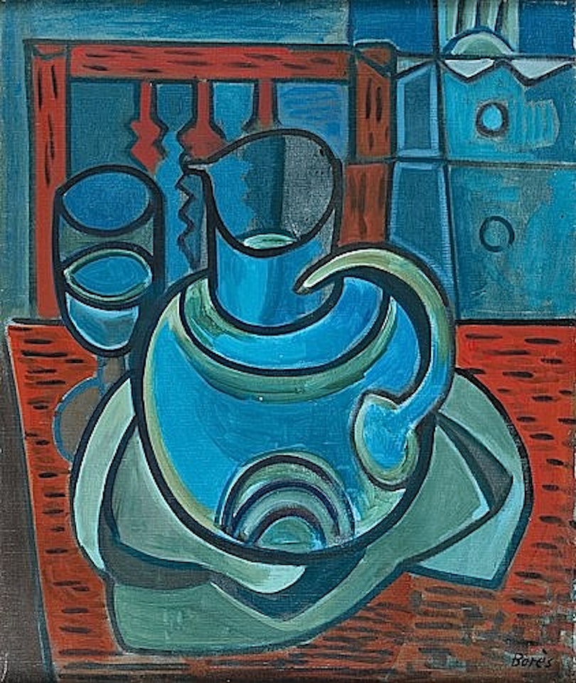 NATURE MORTE AU PICHET BLEU by Francisco Bores