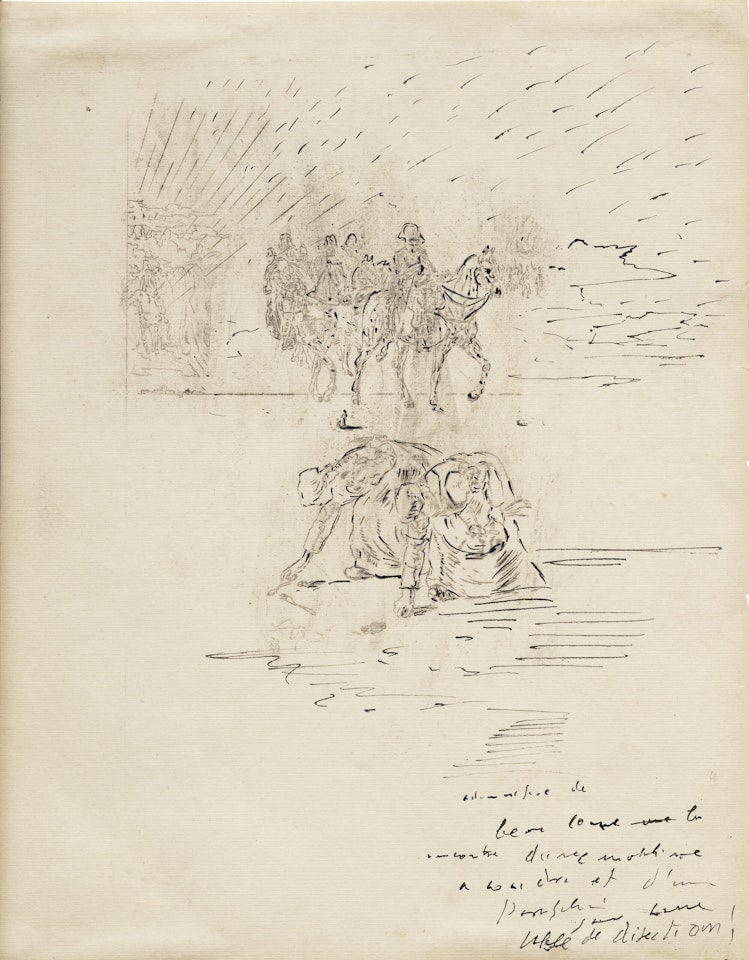 Étude préparatoire de l'Angélus pour l'illustration des Chants de Maldoror by Salvador Dali
