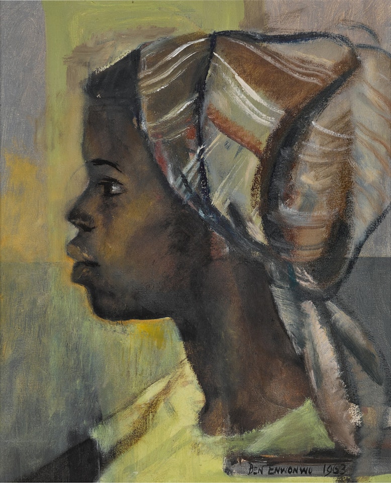 Portrait of a young woman by Ben Enwonwu