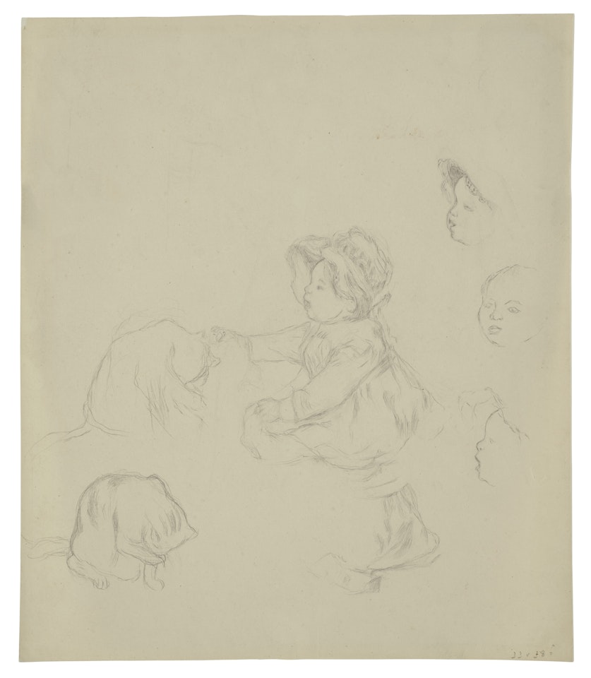 Étude d'enfant au chat by Pierre-Auguste Renoir