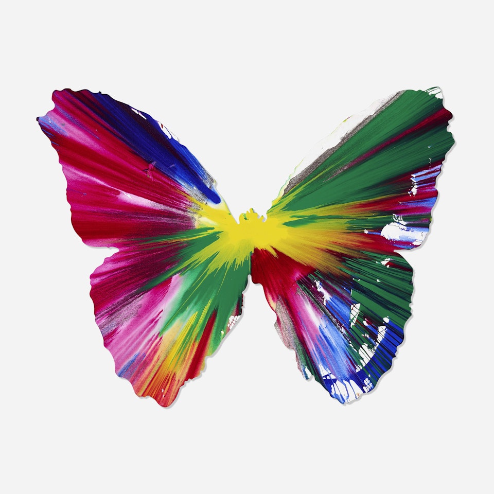 Butterfly Spin Painting by Damien Hirst