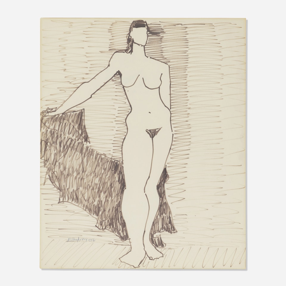 Nude Standing with Drape by Milton Avery