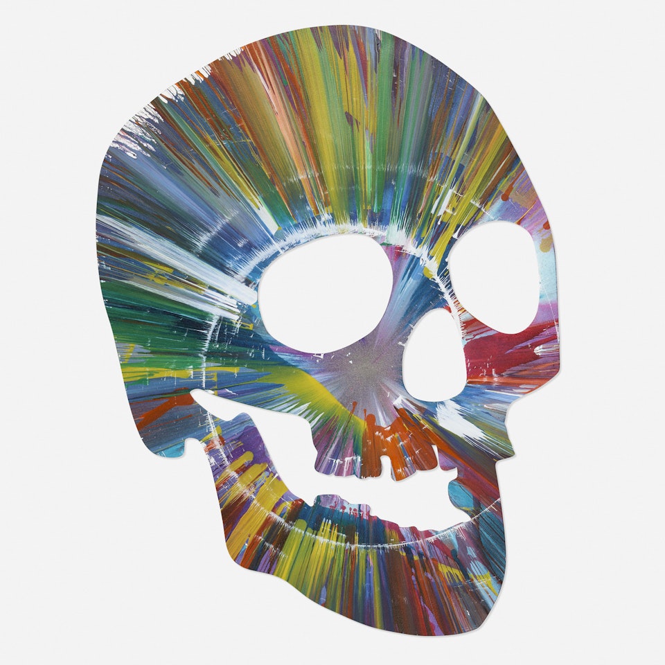 Skull Spin Painting by Damien Hirst