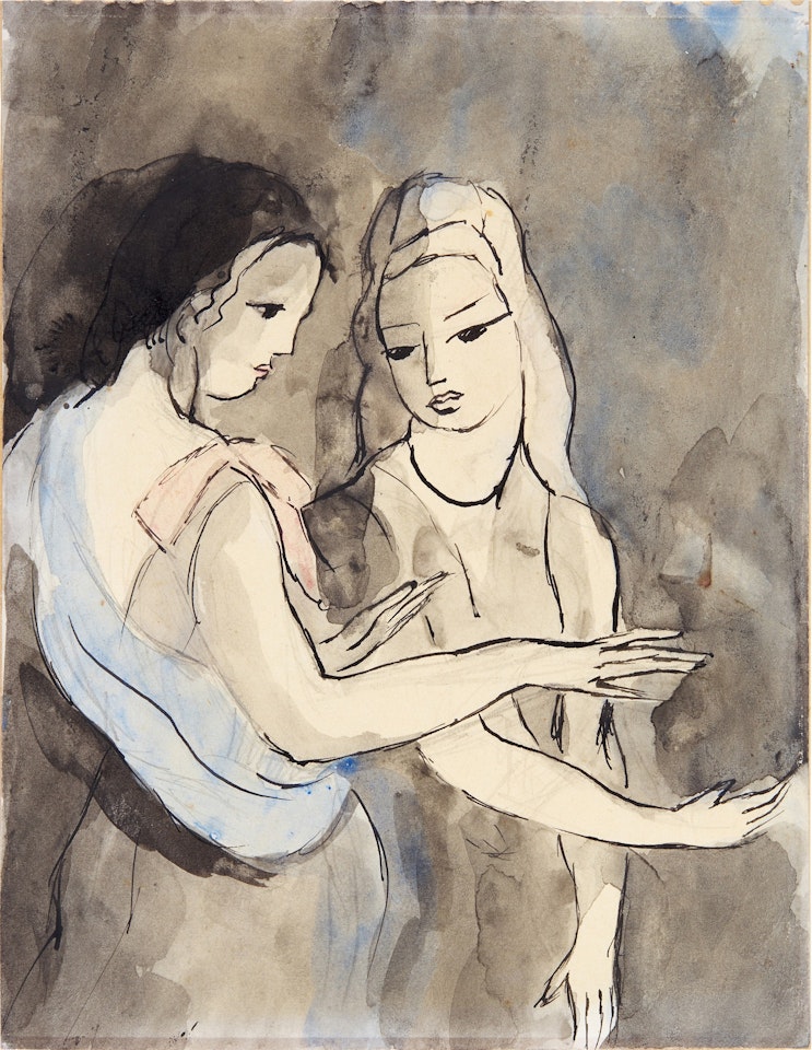 Deux jeunes femmes by Marie Laurencin