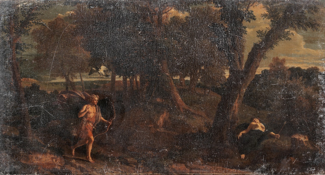 Cephalus and Procris unframed by Roman School