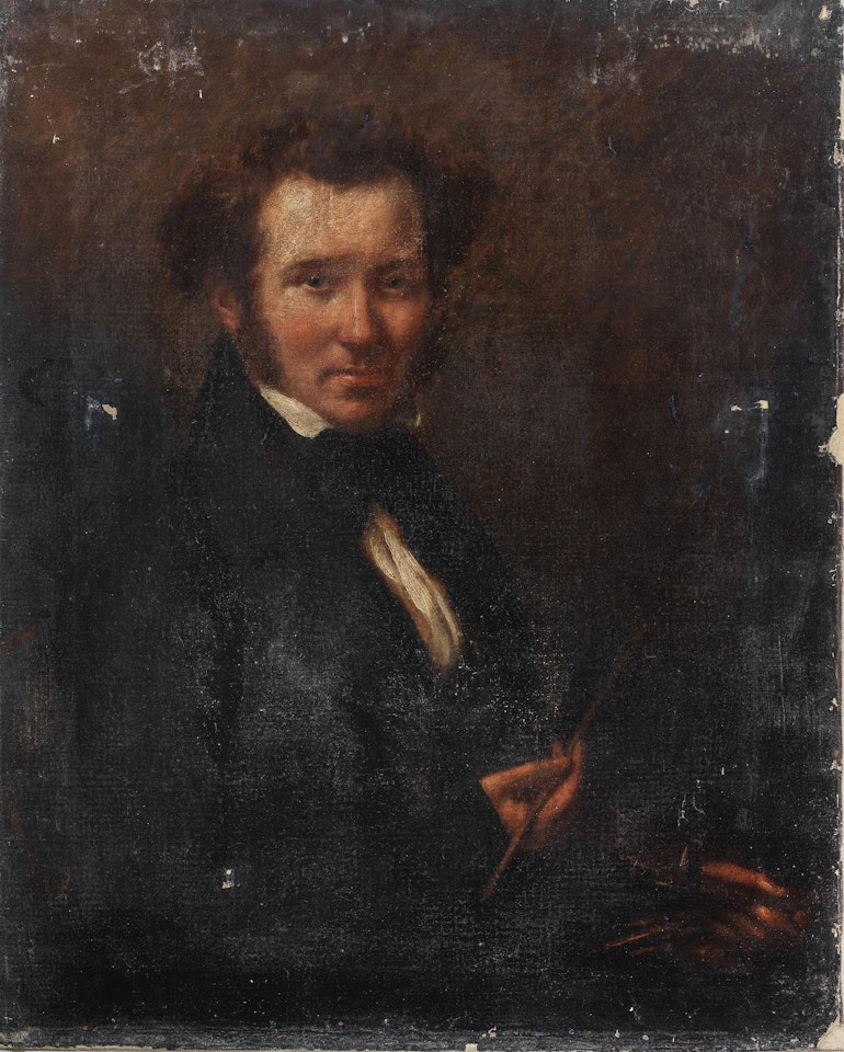 Self-Portrait of an artist, possibly Robert Dixon (), half-length unframed by English School
