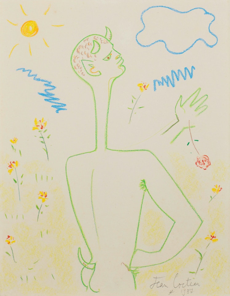 Faune aux fleurs by Jean Cocteau