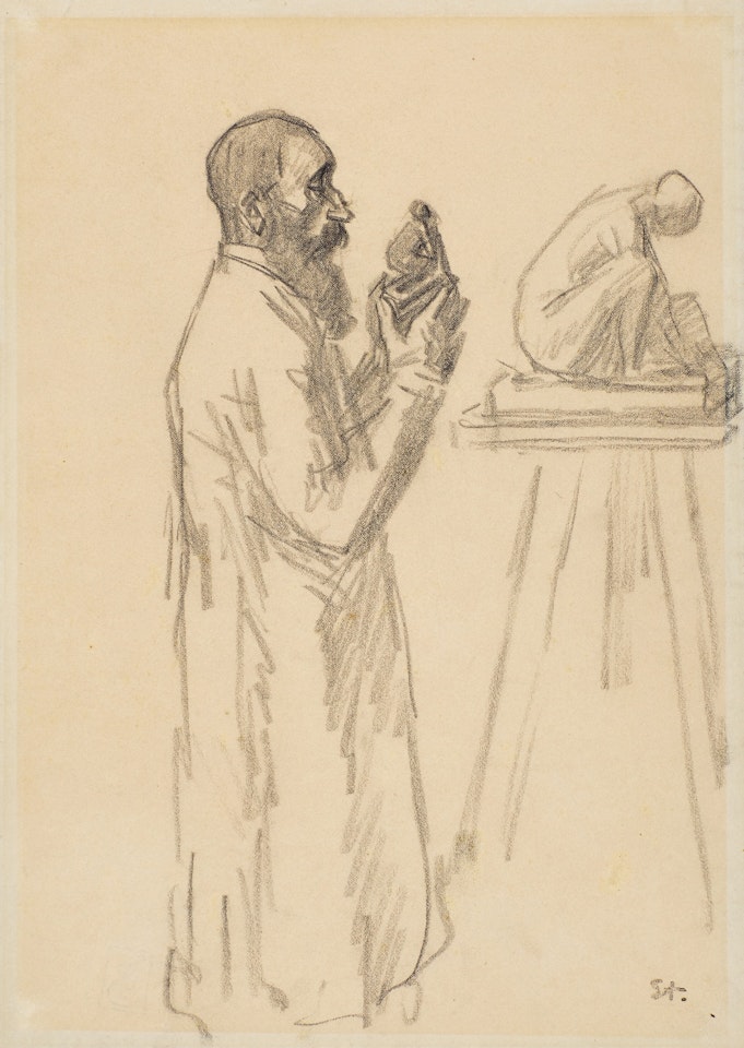 Autoportrait à la sculpture by Théophile Alexandre Steinlen