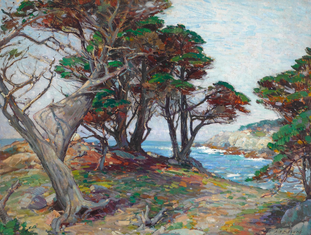 Windswept Cypress, Carmel by Aldro Thompson Hibbard