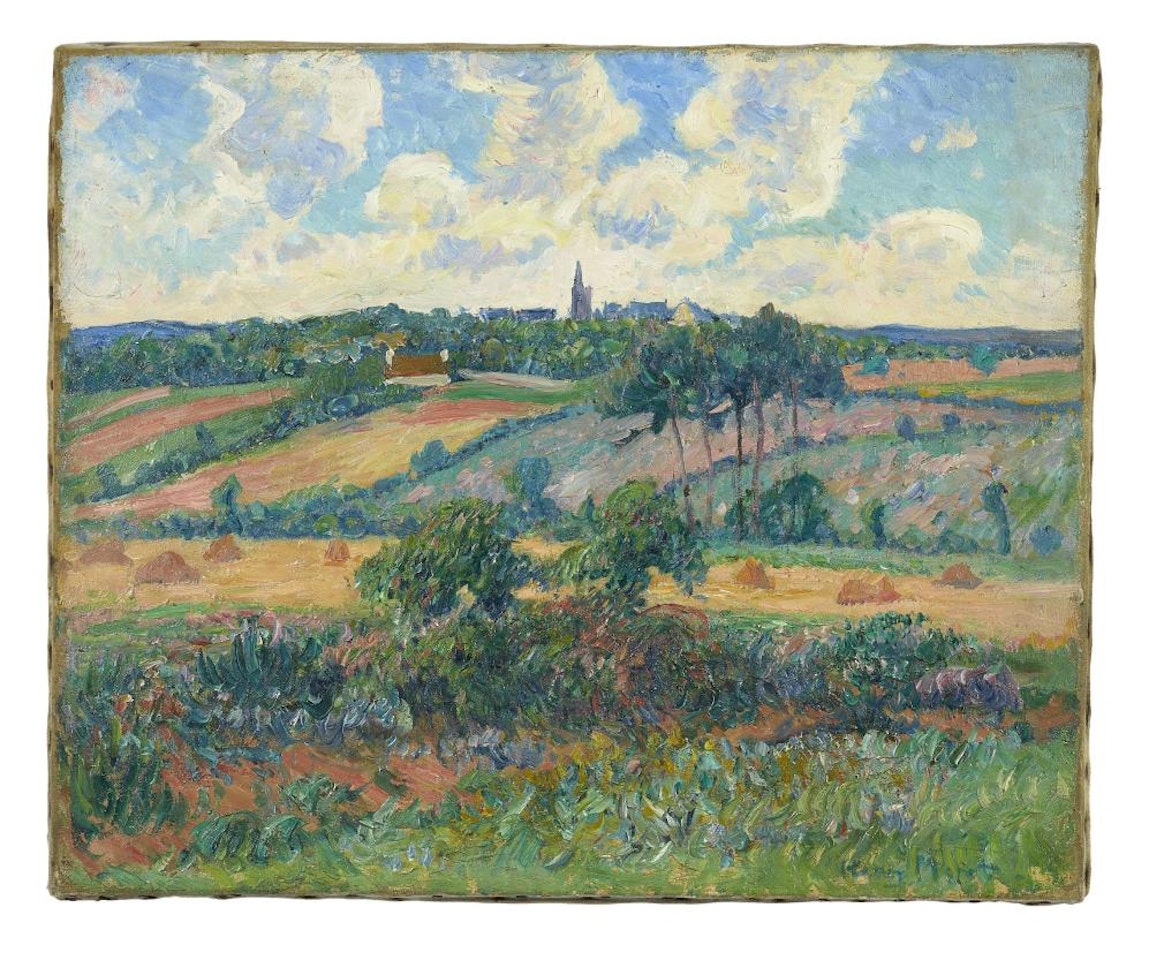 Paysage de moisson en Bretagne by Henry Moret